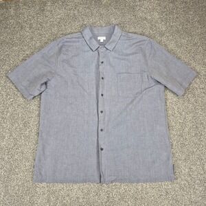 Sunspel Linen Cotton Shirt Mens XXL Button Up Short Sleeve Made in Portugal